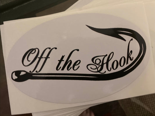 Off The Hook Oval decal