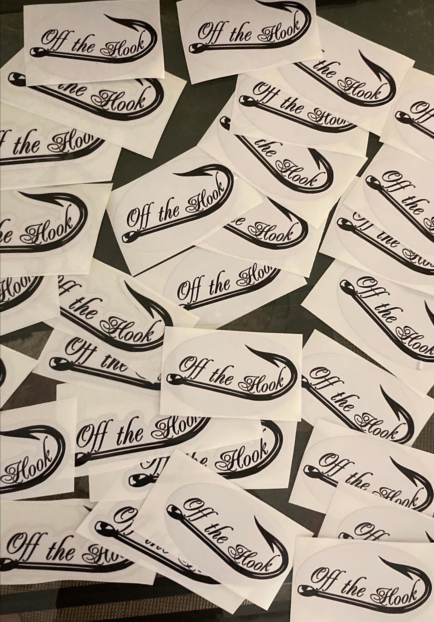 Off The Hook Oval decal